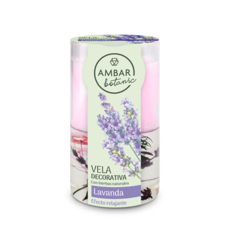Ambar, vela decorativa lavanda