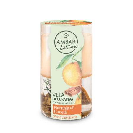 Ambar, vela decorativa naranja & canela