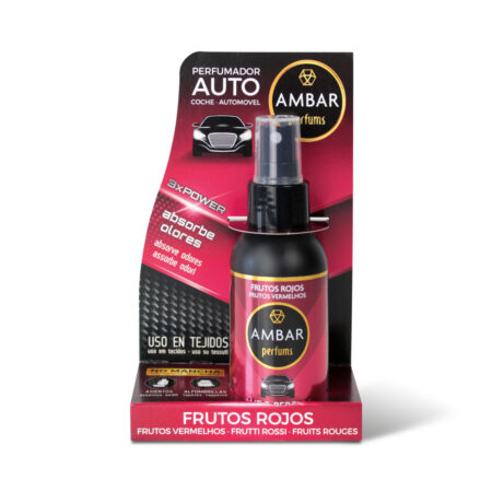 Ambar, ambientador auto perfum frutos rojos