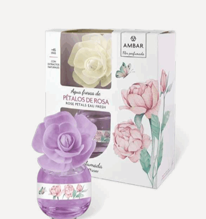 Ambar, flor perfumada pétalos de rosa