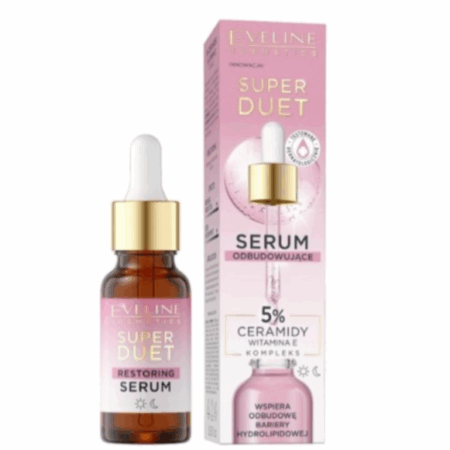 Eveline, super duet serum 5% ceramidas & complejo vitamina A (18 ml)