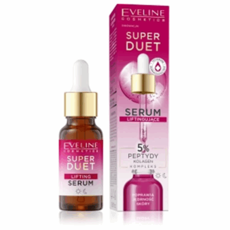 Eveline, super duet serum lifting 5% péptidos & colágeno (18 ml)