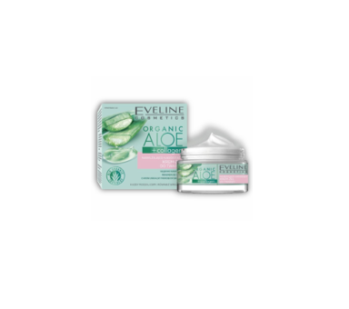 Eveline, organic aloe+collageno crema-gel facial hidratante y calmante (50 ml)