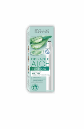 Eveline, organic aloe+collagen roll-on hidratante contorno de ojos (15 ml)