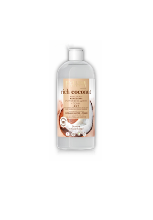 Eveline, coconut agua micelar+tónico hidratante (500 ml)