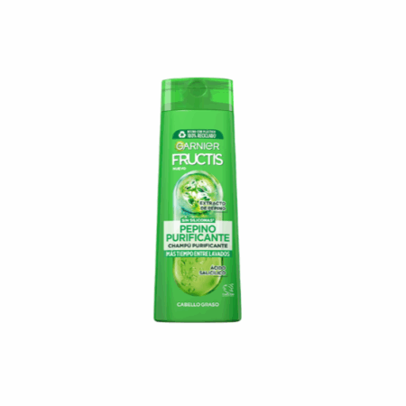 Garnier, fructis pepino purificante, champú purificante con ácido salicílico (380 ml)