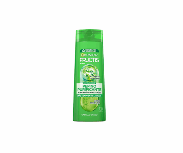 Garnier, fructis pepino purificante, champú purificante con ácido salicílico (380 ml)