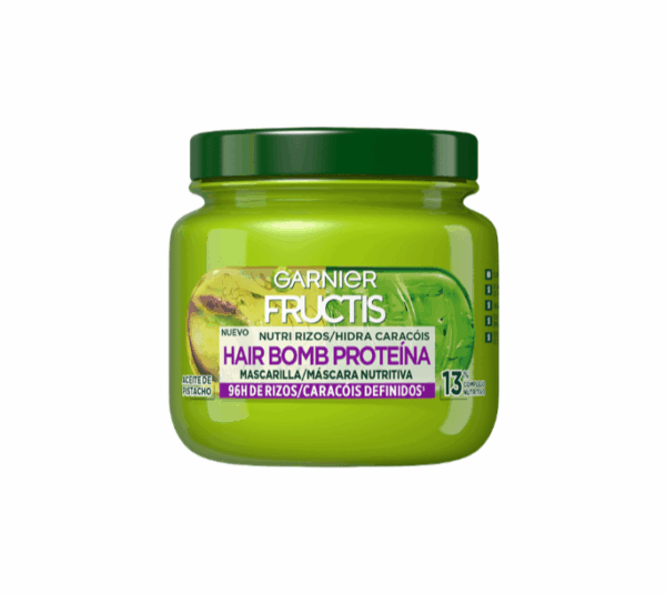 Garnier, fructis hair bomb proteína mascarilla 96h de rizos (320 ml)