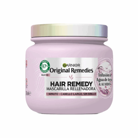 Garnier, original remedies hair remedy infusión de agua arroz & almidón mascarilla (340 ml)